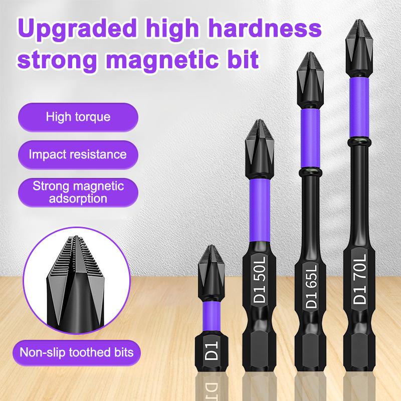 Strong Magnetic D1 Anti-shock Batch Head Hand Electric Drill Bit Cross Screwdriver High Hardness Non-slip Screwdriver Bit Set