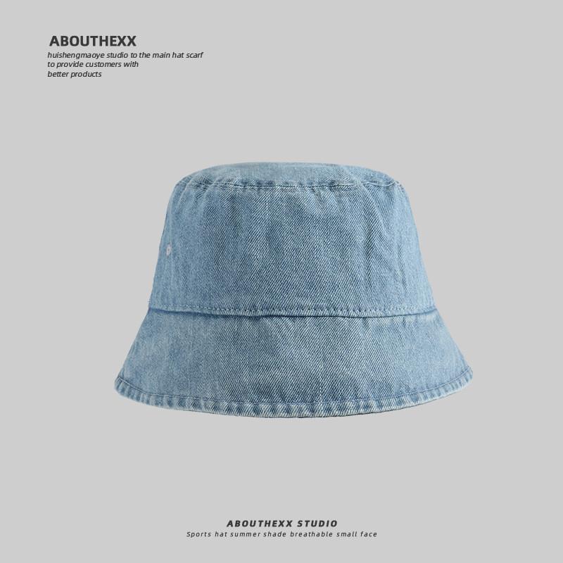 

Cowboy Denim Sun Hat With Wide Brim For Outdoor Sun Protection Casual Women світло-синій колір