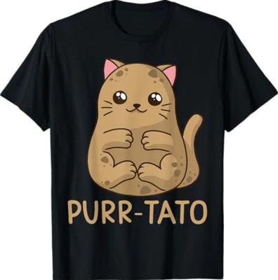 Maglietta Purrtato Patata Gatto Amante dei Gatti Patate dell'Idaho