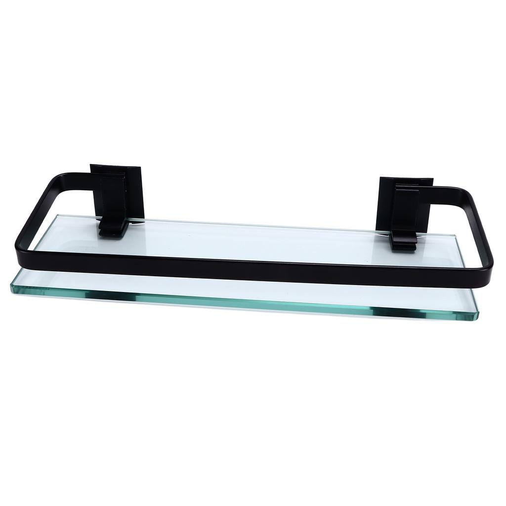 Bathroom Rack Thickened Durable Large Storage Space Strong Load Bearing Capacity Single Layer Black