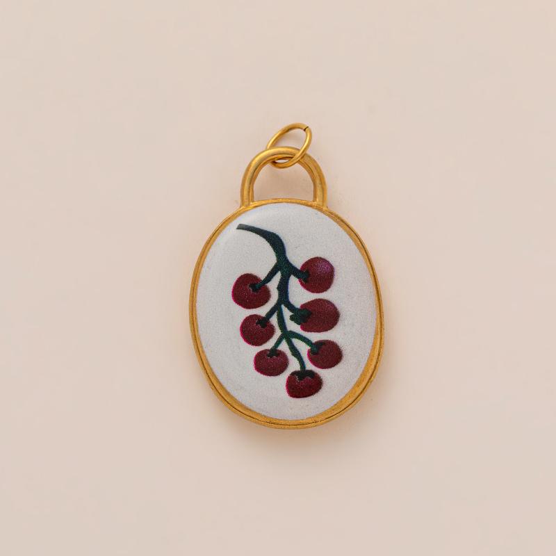 Fashion Oval Painted Oil Drop Pendant Cute Flower House Printing Charm For Jewelry Making Necklace Earring Hanging Accessories