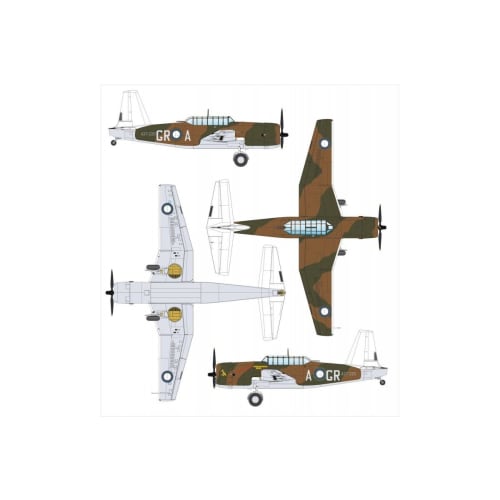 Drawnings 1/48 Scale Royal Australian Air Force Vultee Vengeance MK.2 Plastic Model Kit DWS48044