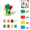 Non-Toxic Stacking Blocks Math Educational Toys For Child Montessori Magic Block Puzzle Toy Spatial Logical Thinking Training Game Rainbo
