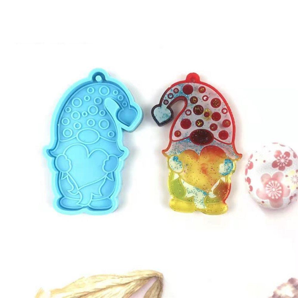 Merry Christmas Jewelry Making Tool Christmas Keychain Molds Garden Elves Mold Silicone Moulds