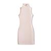 Women's Sleeveless Bodycon Dress: Retro, Mature Style, Stretchy, Slim-Fit, High-Neck, Sexy Short Skirt