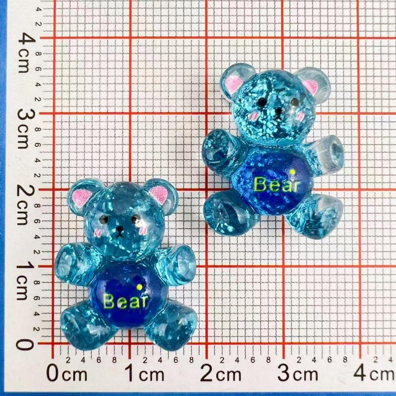 Cartoon Bear Resin Accessories: Handmade DIY Hair Pieces, Shoe Buckles, Hats, Keychains, Phone Cases, Ornaments