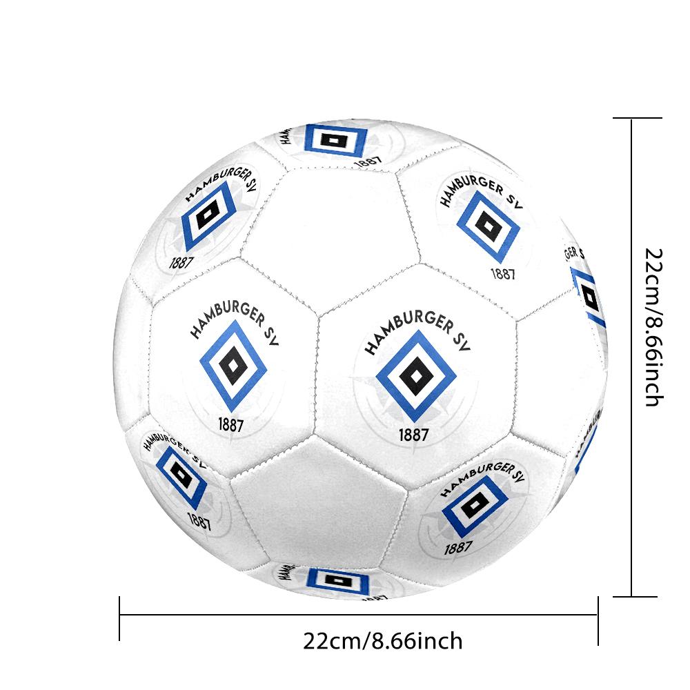 Pallone da Calcio Hamburger SV HSV taglia 5, colorato, adatto a tutte le età, cucito a macchina, materiale PVC, qualità da competizione, resistente e ad alto rimbalzo
