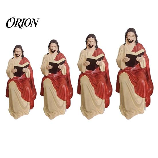 Holy Spirit Home Decorations Jesus and Virgin Mary Reading Bookshelf Figurines, Religious Sitter Statues, Christian Gift for Pastor Church Members