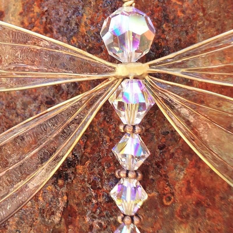 Creative Metal Wing Dragonfly  Suncatcher Garden Wind Chimes Butterfly Home Decor Window Car Ornaments