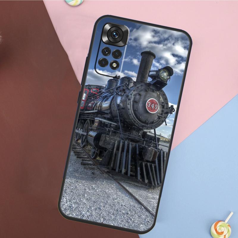 Vintage Steam Train Railway Cover For Xiaomi Redmi Note 13 Pro 14 12 11 9 10 9S 10S 11S 12S Redmi 14C 10C 12C 13C Case