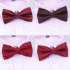 Bow Tie Wedding Male, Korean Groom Wedding Best Man Men British Bow Tie Burgundy Bow Red Bow Tie