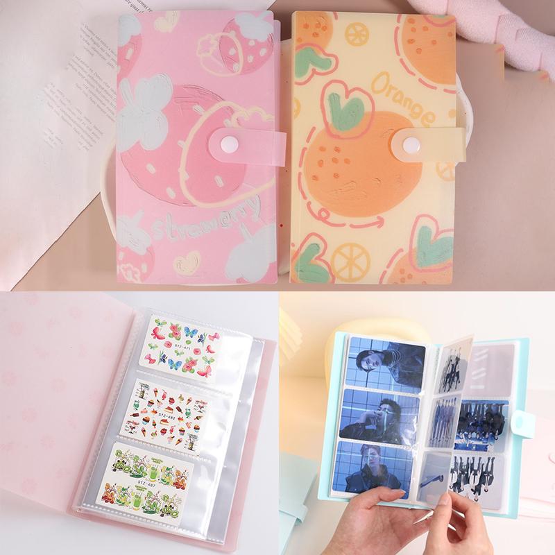 120 Slots Nail Sticker Storage Book Fruit Cover Nail Decal Storage Album For Small Sticker