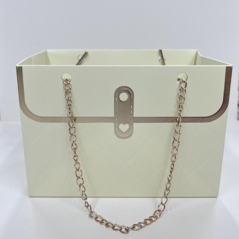 1-10PCSHandbag Valentine's Day Flower Packaging Bag Rectangular Gift Bag Creative Bouquet Sachet Boxes for Wedding GiftPackaging