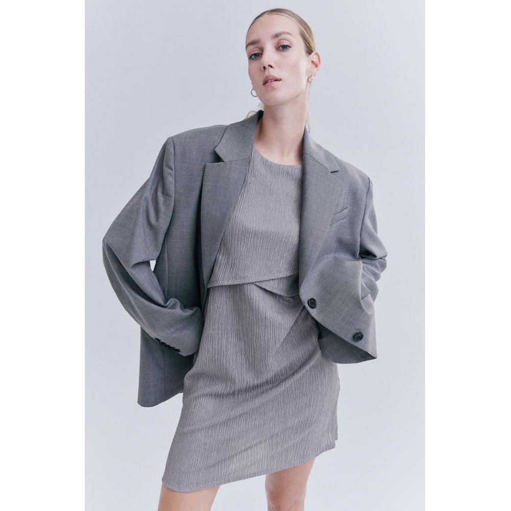 

H M MAMA Crinkle Nursing Dress Grey