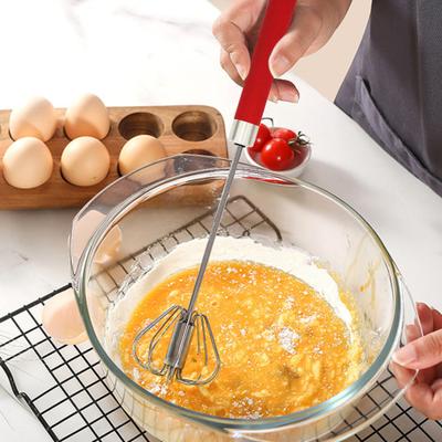 Halbautomatischer Edelstahl-Schneebesen Hand-Push-Mixer zum Mischen, Schlagen von Eiern, Saucen, Teig