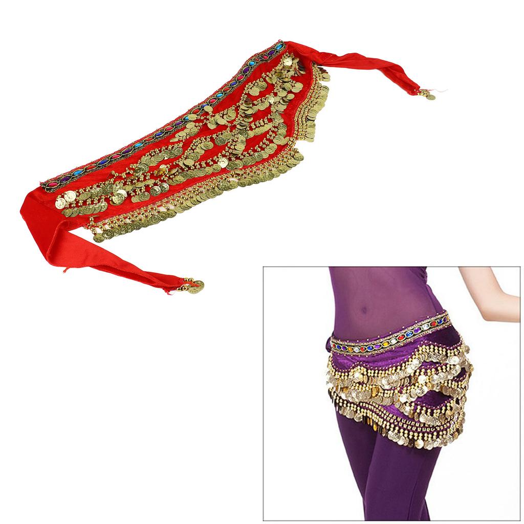 2Colors Belly Dancing Hip Scarf Wrap Skirt Bellydance Waist Belt with Artificial  Tassel Belly Dancing Waist Belt