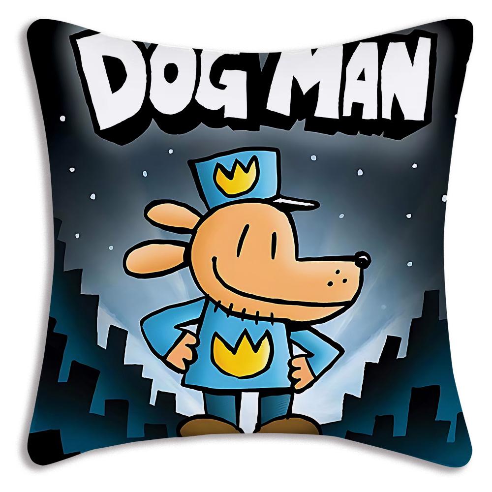 Anime For D-Detective Dog Pillow Covers Cartoon Sofa Decorative Home Double-sided Printing Short Plush Cute Cushion Cover