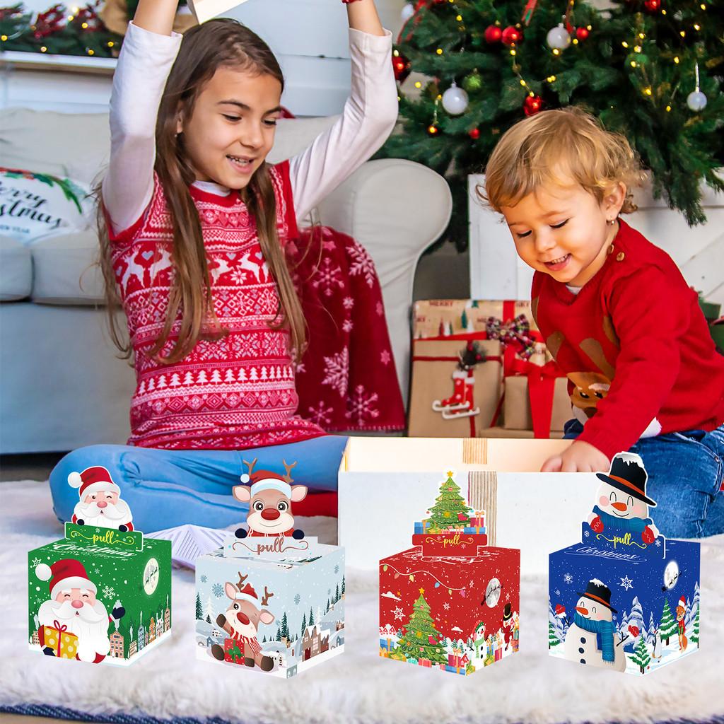 Christmas Themed Santa Claus Snowman Pattern Money Box Ideal For Holiday Gifts And Party Atmosphere