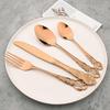 4-teiliges Luxus Royal Besteckset, Edelstahl Besteckset Service für 1, Spülmaschinenfest