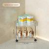 Bathroom Rolling Storage Rack: 2 to 4-Layer Multi-Tier Movable Organizer for Toilet and Washbasin Areas