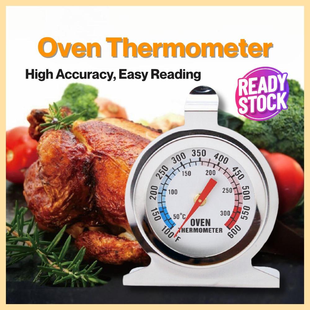 Oven Thermometer Accurate 50-300°C/100-600°F Grill Fry Chef Smoker Gauge Stainless Steel Thermo Meter Kitchen Cooking Baking