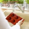 YSBER Silicone Cake Molds Set of 3, 21x15x2.7cm, Extreme Temperature Resistant, Easy Release & Clean, Red, Suitable for Any Occasion