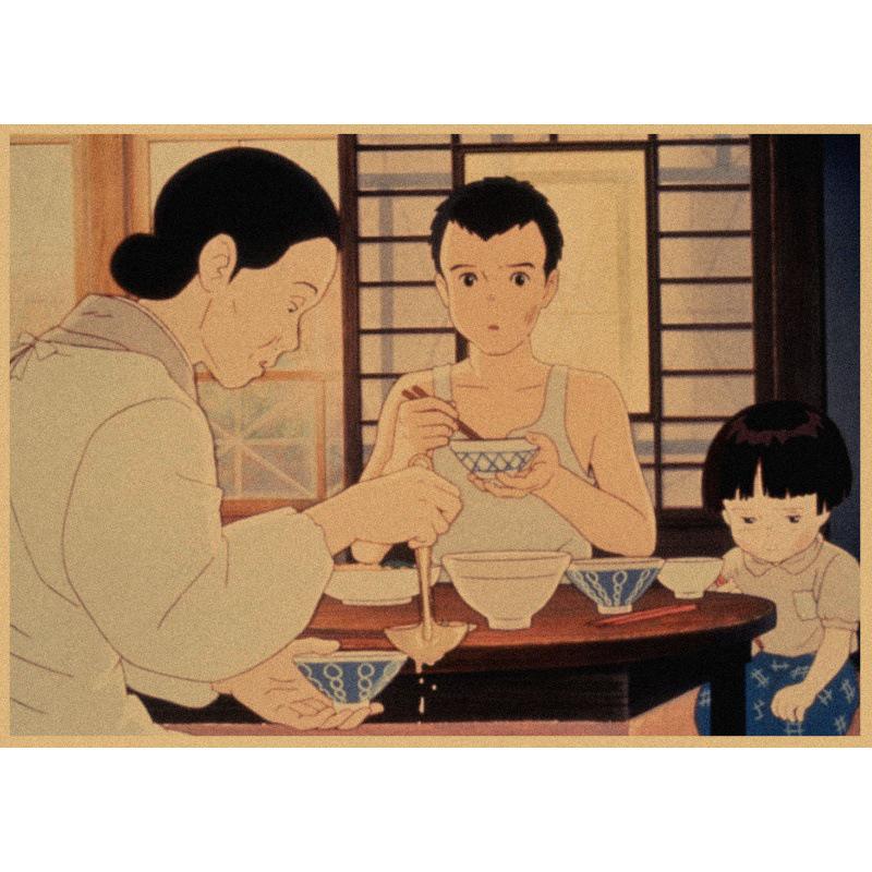 Anime Zeichentrickfilm 'Die letzten Glühwürmchen' Retro Poster - Kostenloser Versand