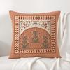 Retro Roman Pattern Cushion Cover Natural Linen Organic Fabric Double-Sided Printing Sofa Home Decor Gift Pillow Cover
