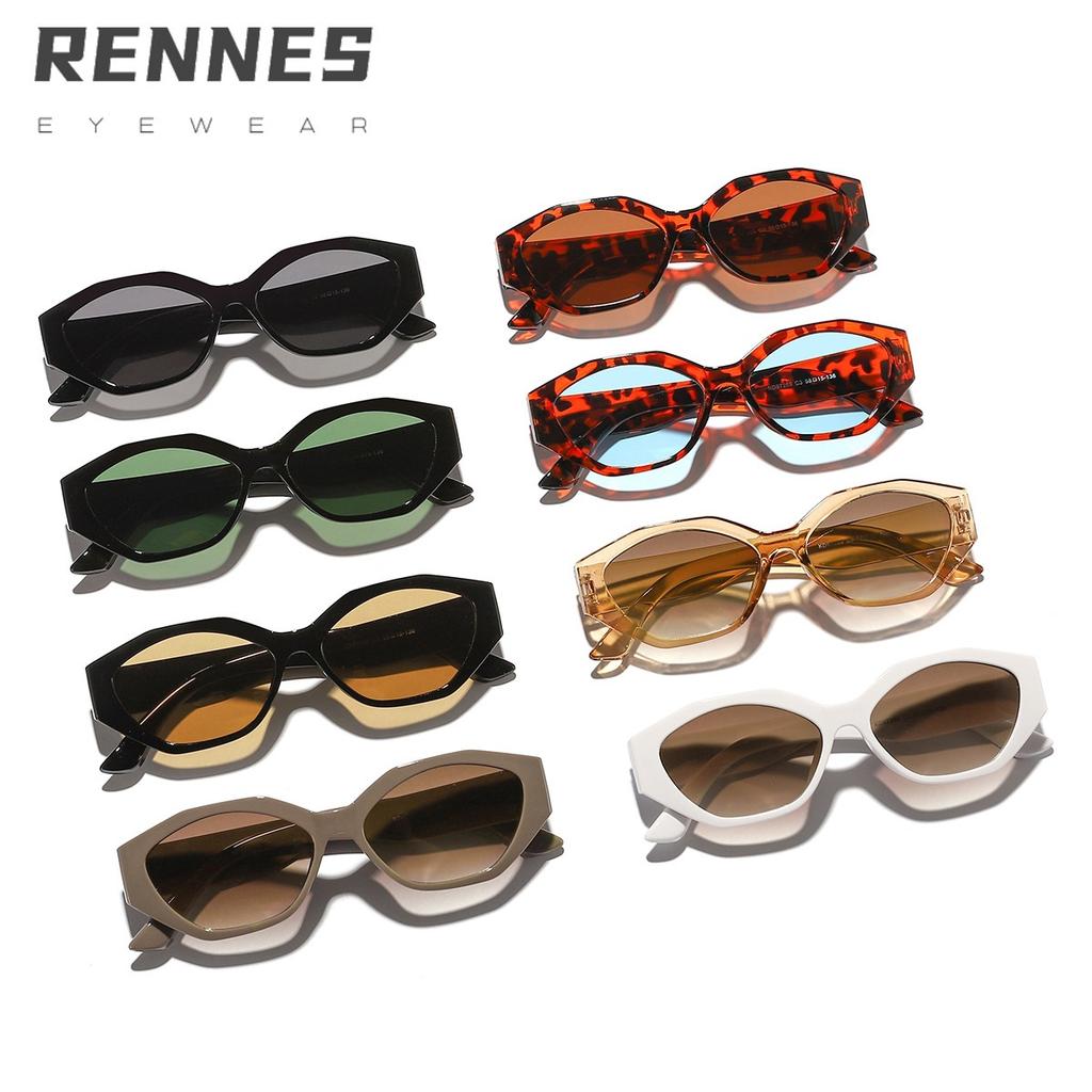 Rennes' new irregular cat eye sunglasses are a must-have sunshade sunglasses for men's and women's European and American high-end concave shapes
