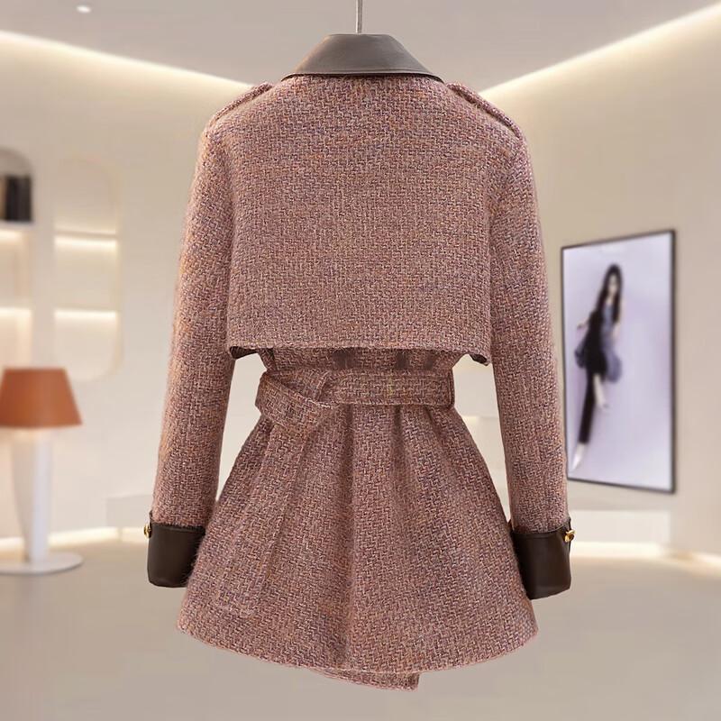 Women's Elegant Wool-Spliced Down Coat