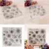Klarstempel Siegel Blumen Transparenter Stempel Blätter Silikonstempel für Karten Journal Scrapbooking Fotodekorationen