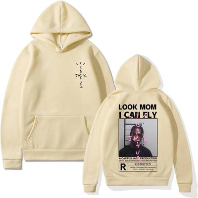 Pánská mikina Cactus Jack Mikiny Hipster Muži Ženy PODÍVEJ MAMINKO UMÍM LÉTAT Travis Scott Mikina D Y2k Oblečení Fleecová Bavlna Volná