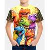 Boys 3D Dinosaur T Shirt Tee Short Sleeve Summer Spring Fashion Basic Kids 4-12 Years Crew Neck Outdoor Casual Daily Regular Fit