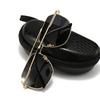 Polarized, Sunglasses Men'S Retro Toad Sunglasses High Definition Polygon Double Beam Tide Metal Ins Fashion