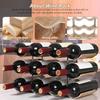 2/3-Tier Wooden Wine Rack Wavy Wine Bottle Organizer Holders for Cabinet Pantry Home Kitchen Bar Countertop Storage Display Rack