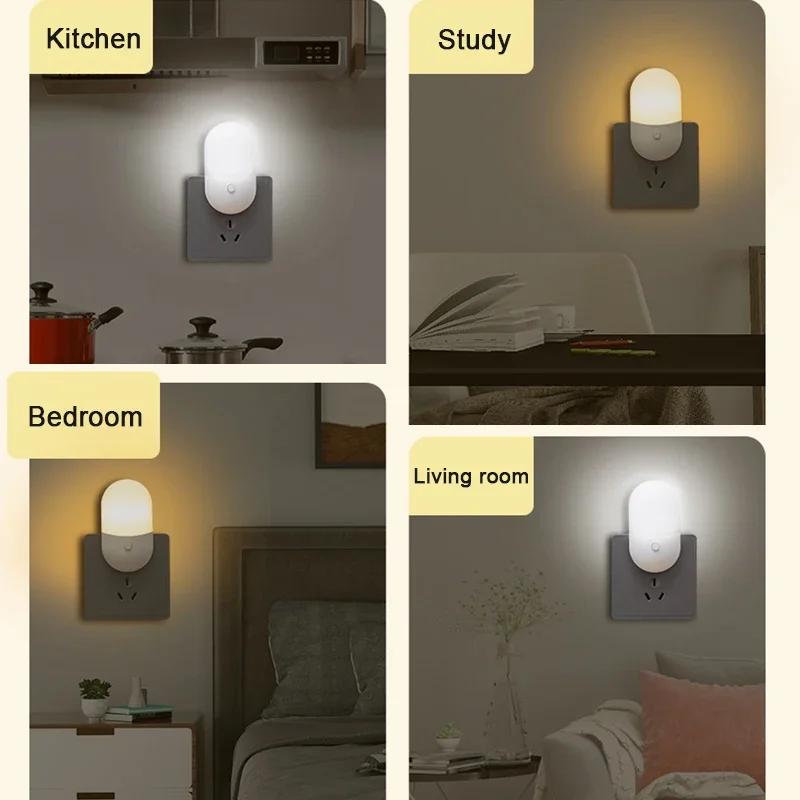 Bedside Lamp Night Light EU/US Plug-in LED Night Light AC220V Baby Nursing Eye Sleep Light Bedroom Lamp For Corridor WC