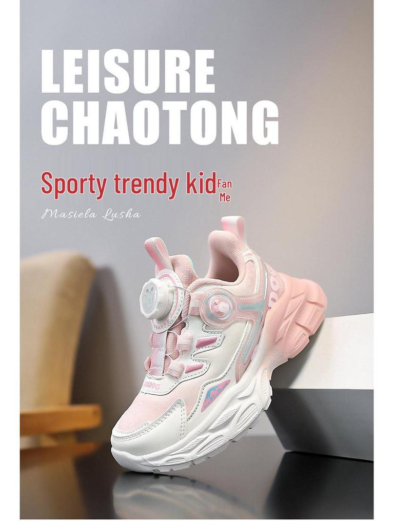 Kids' Breathable Cotton Running Shoes, Casual Sneakers for Girls, Spring & Fall Style