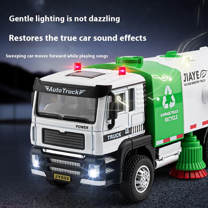 1/50 Vacuum Cleaning Truck Alloy Diecast Model Urban Sanitation Series Toys Hight Simulation Sound Light Toy Birthday Presents