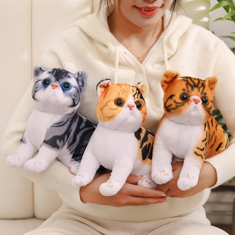 Cute Simulation Kitten Doll Plush Toy Cat Doll Children Sleeping Company Soothing Doll