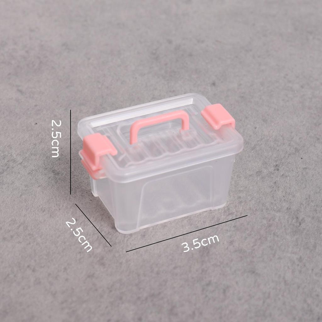 Compact Plastic Organizer: Transparent Mini Storage Box for Medicine, Sundries, and Tools