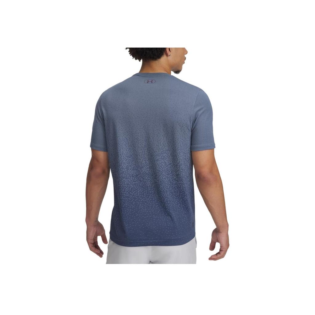 Under Armour Vanish Elite Seamless Fade Comfortable Soft Skin-Friendly Fashion Logo Solid Color Gradient Breathable Short Sleeve T-Shirt 1385805-466