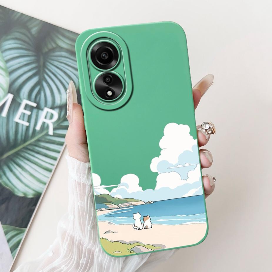 For Oppo A78 4G Case CPH2565 New Fashion Candy Painted Back Cover Shockproof Phone Case For Oppo A78 A 78 OppoA78 4G Soft Fundas
