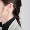 New Creative Silver Color Cross Earrings for Women Cute Hollow Four-pointed Star Stainless Steel Dangle Earrings Fashion Jewelry