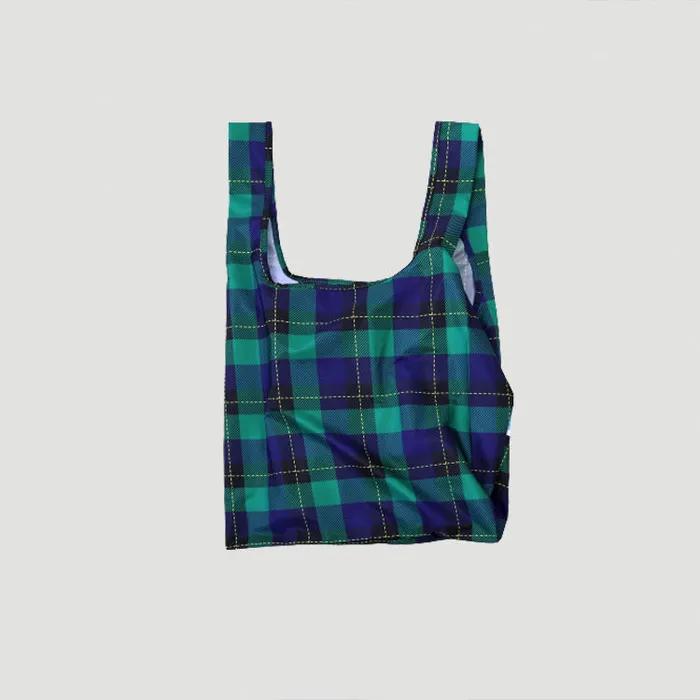 [KINDBAG] Tartan Check Reusable Medium Kind Bag