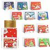 10/80/100Pcs Merry Christmas Card Xmas Birthday Party Gift Card Cute Cartoon Half-Folded Card Blessing Message Card
