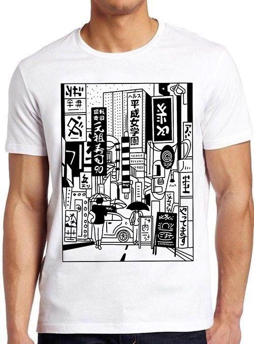 Japanese Tokyo Square Times NYC New York Top Funny Cool Gift Tee T Shirt M1162 L