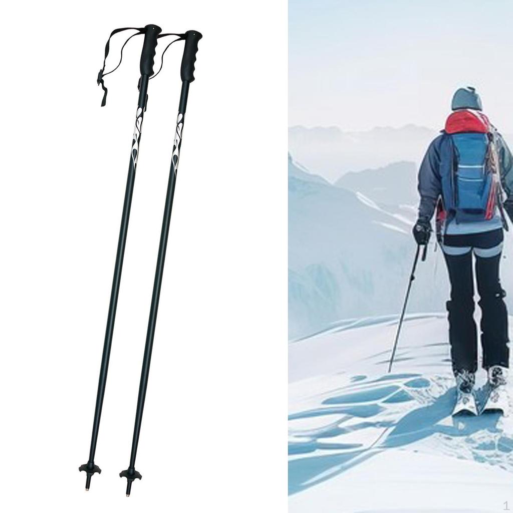 2 Pieces Ski Poles for Men Women Comfortable Gripping Portable Hiking Walking Sticks