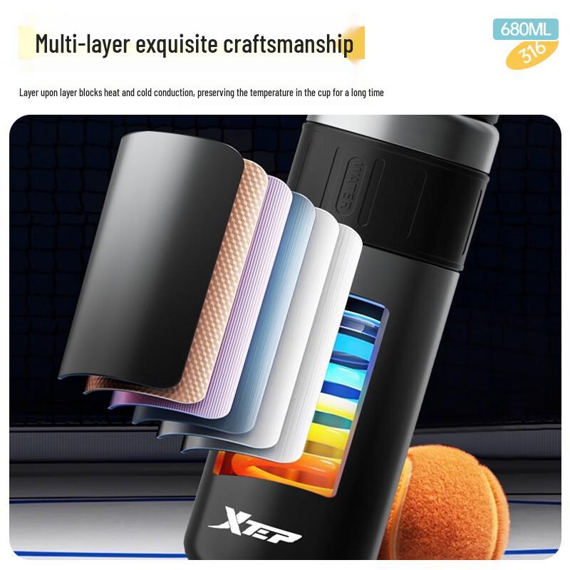 XTEP Insulated Flip-Lid Water Bottle