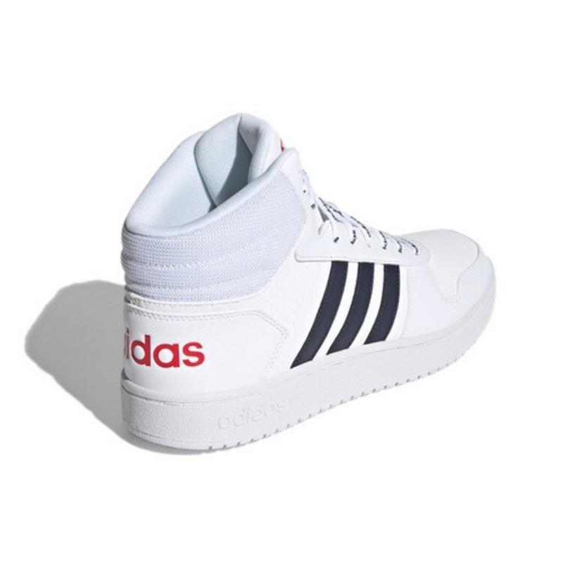 adidas Hoops 2.0 Mid White Legend Ink - FY8616