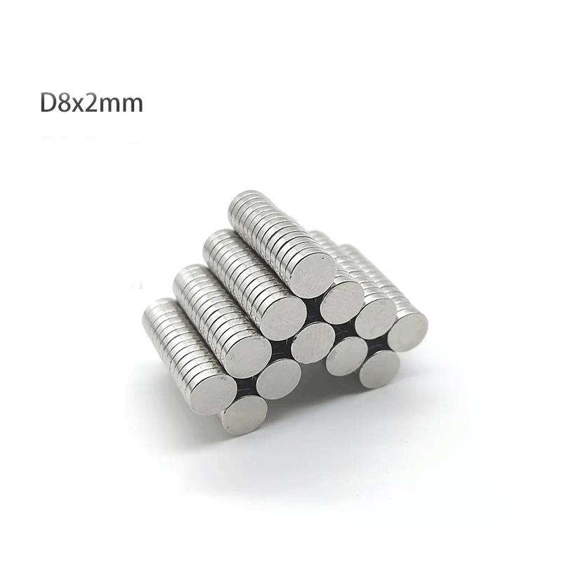Magneti Grado 8x2mm – Magneti Cilindrici Robusti per Uso Domestico, Ufficio e Industriale
